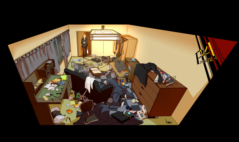 messy room with character