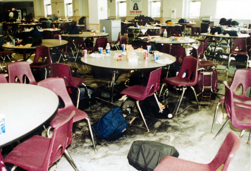 messy school cafeteria