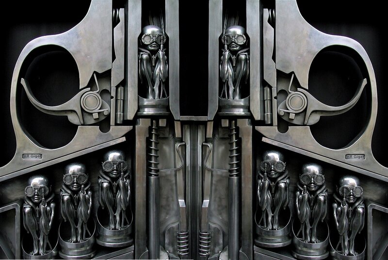 Metal Alien Sculptures