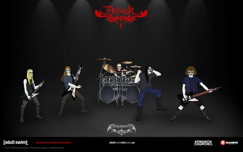 Metal band cartoon illustration