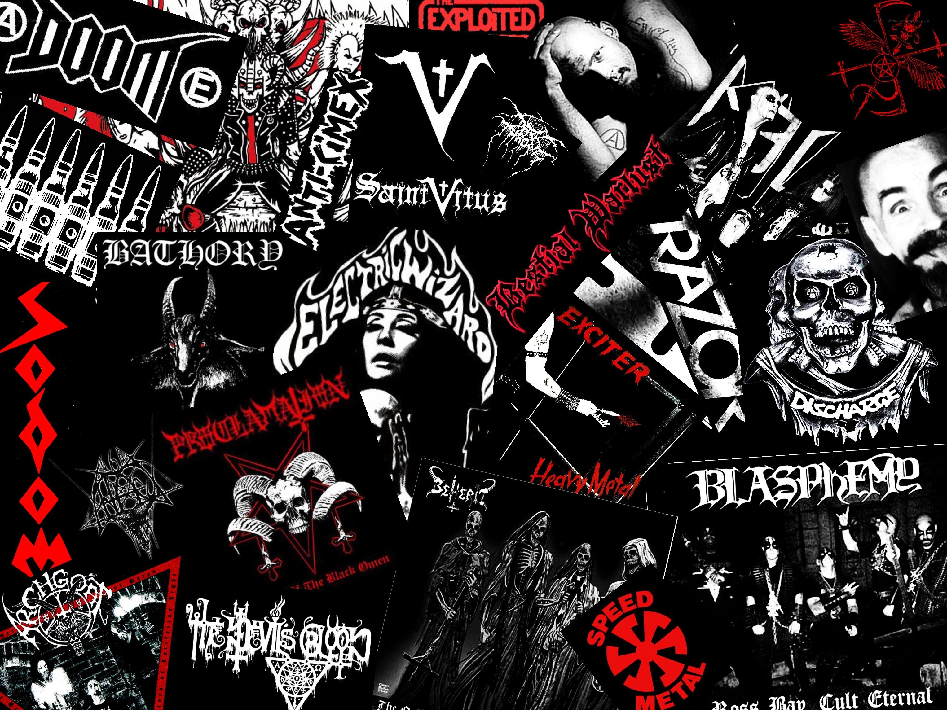 metal band collage wallpaper