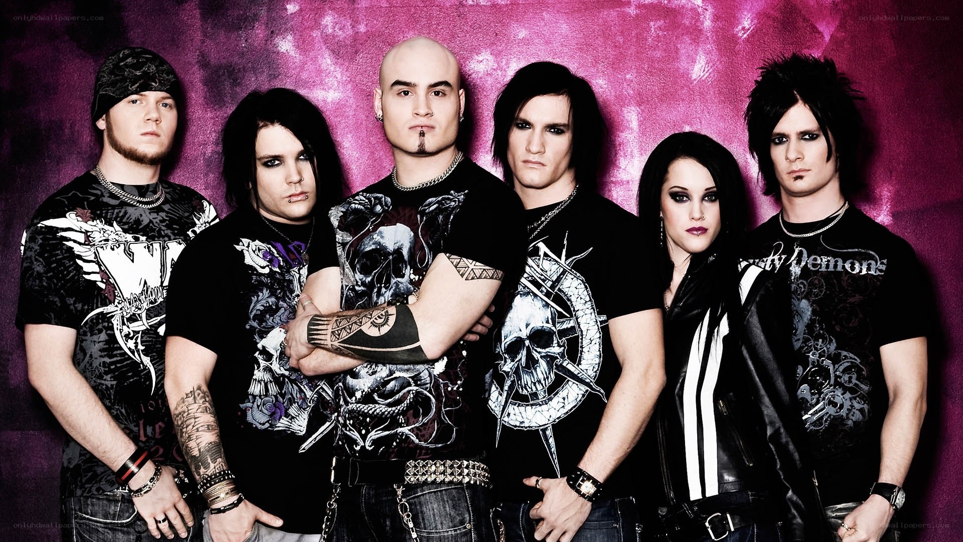 metal band group portrait