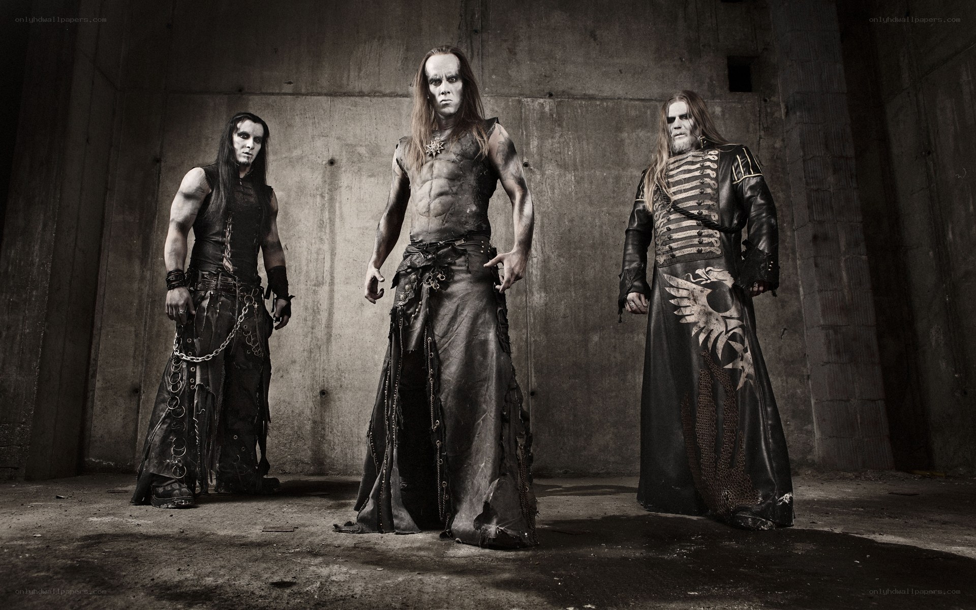 metal band in dark setting