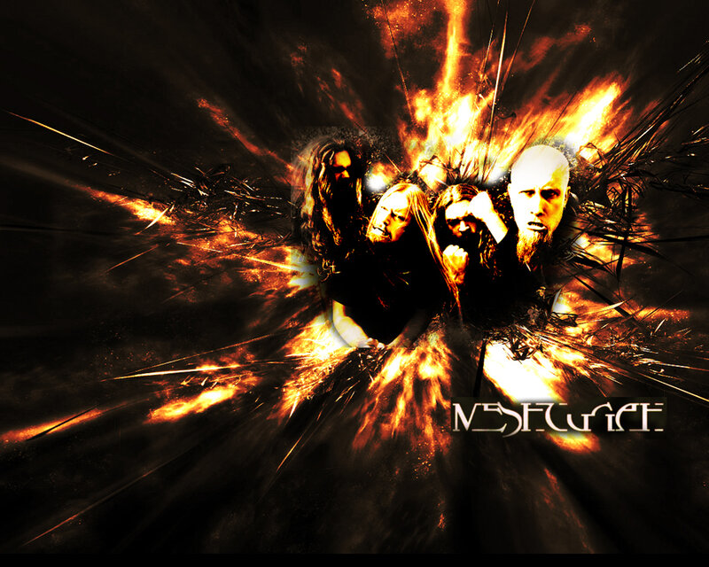 Metal band with fiery background