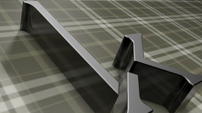 metal beam on plaid surface
