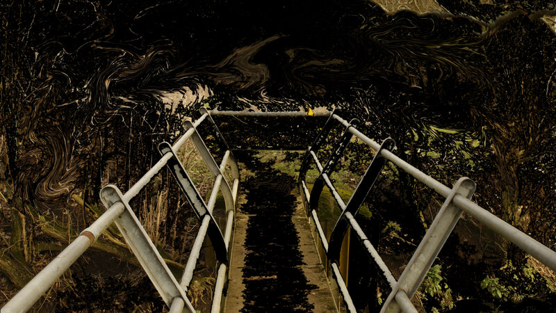 Metal Bridge in Forest