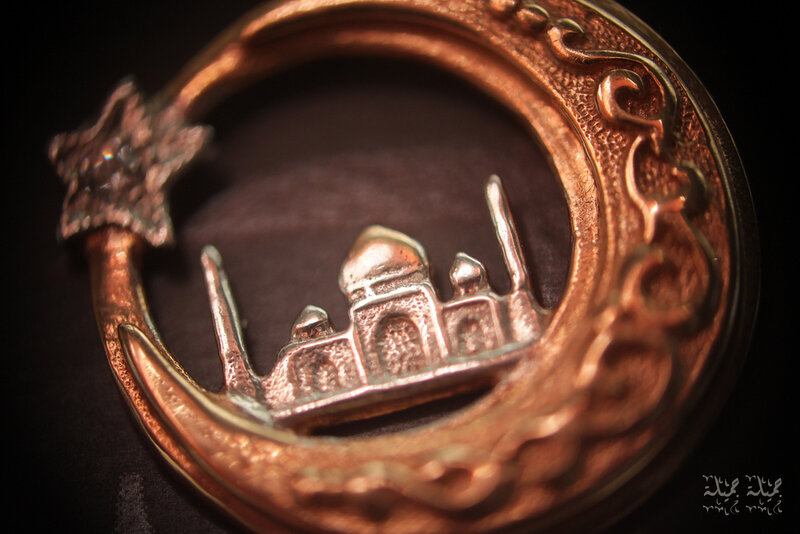 Metal Brooch with Mosque