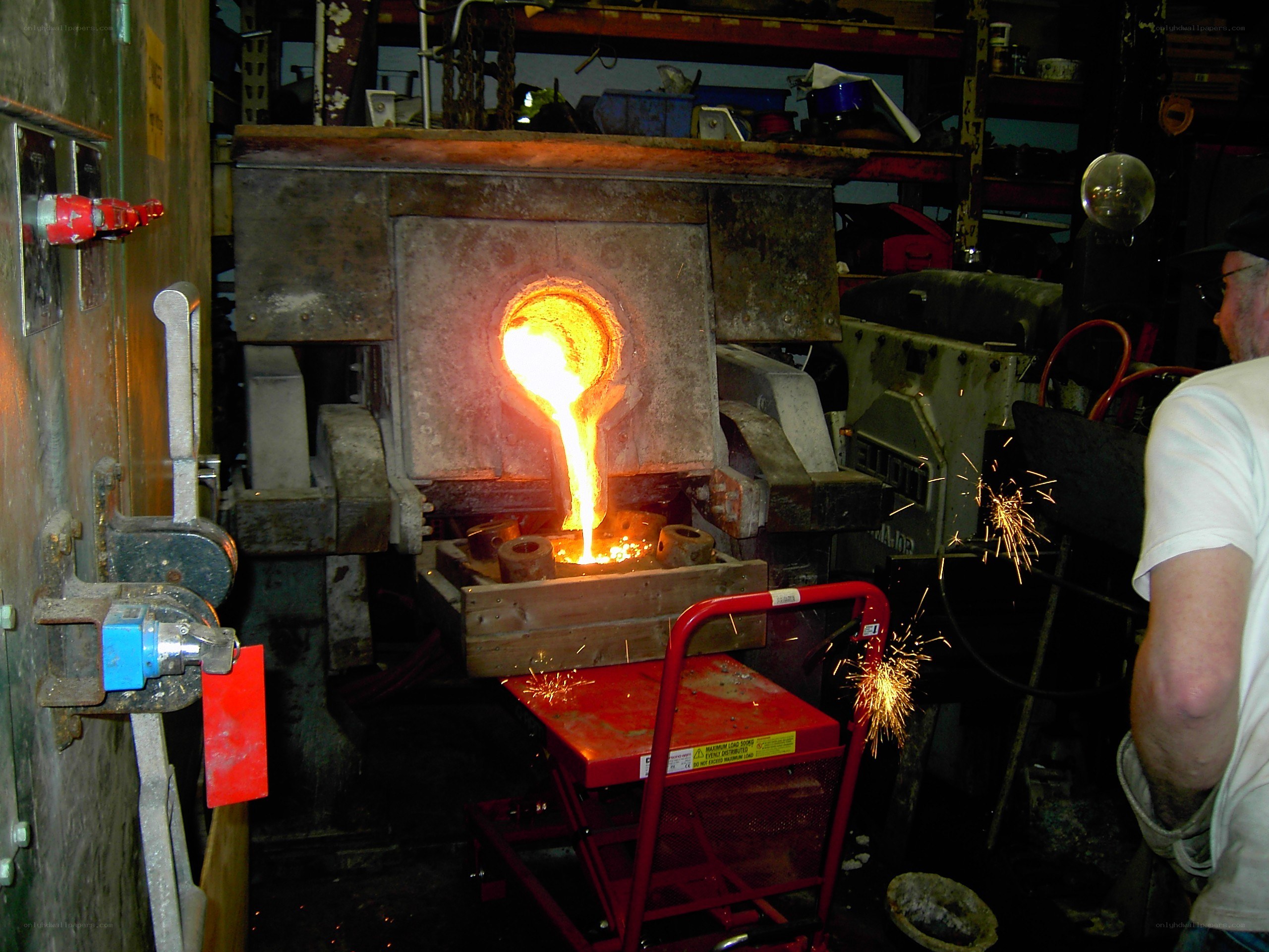 Metal casting in a foundry