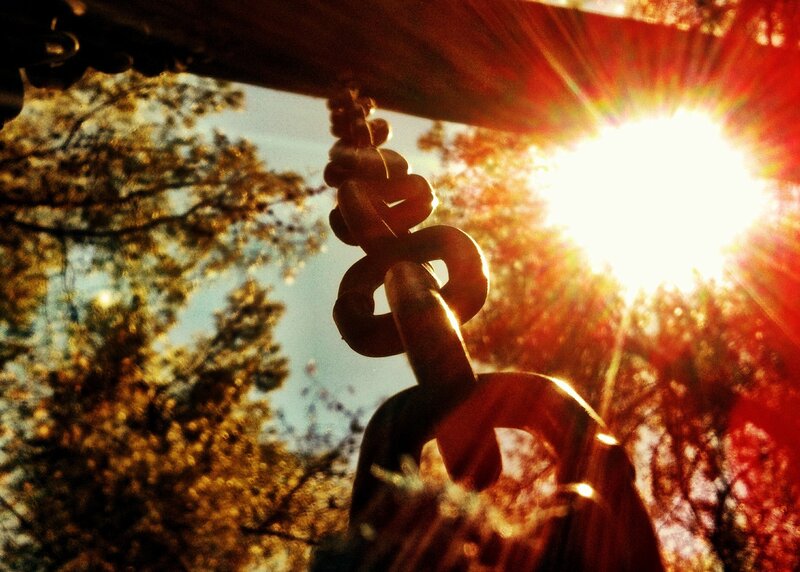 Metal Chain in Sunlight