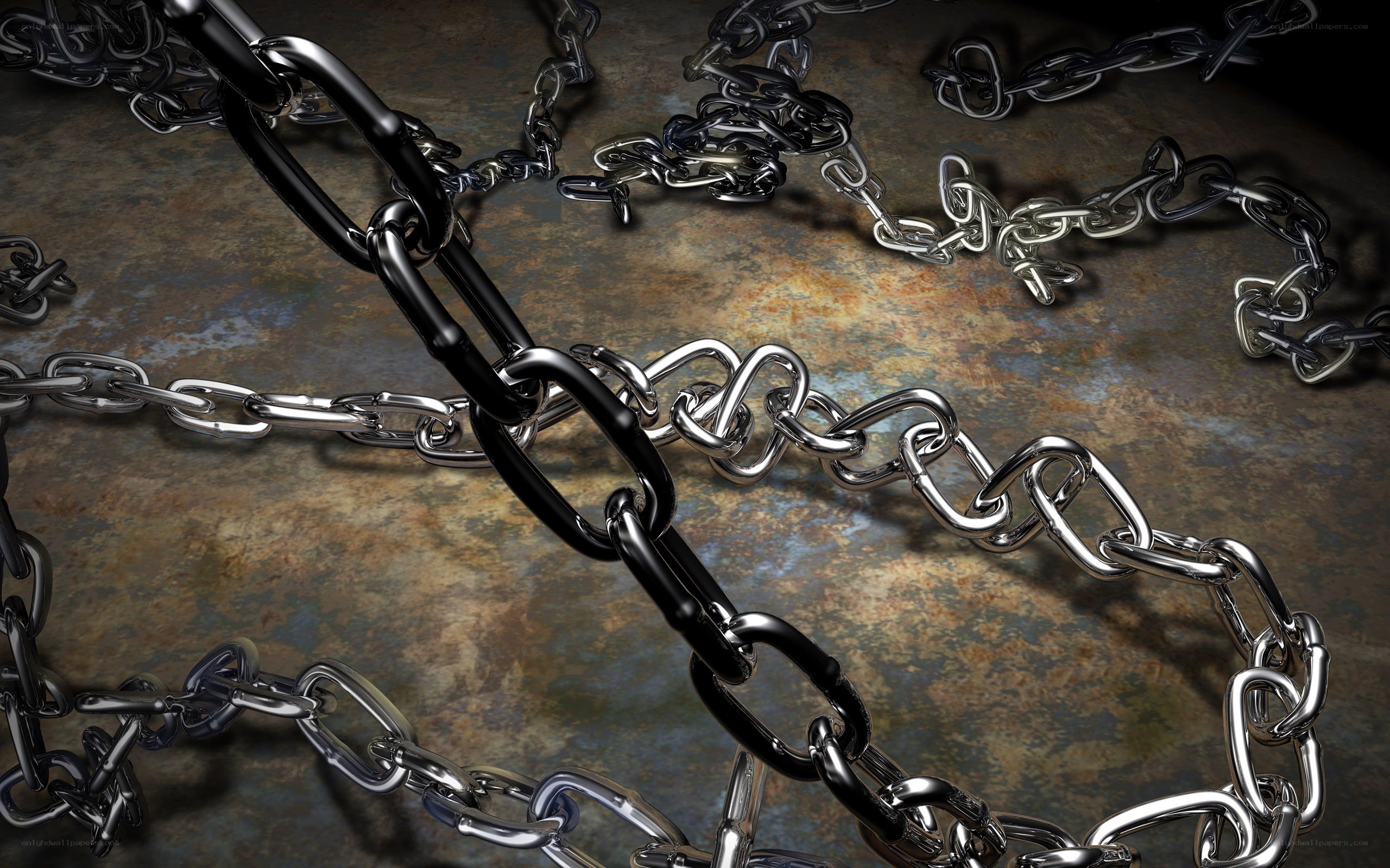 metal chains on rusty surface