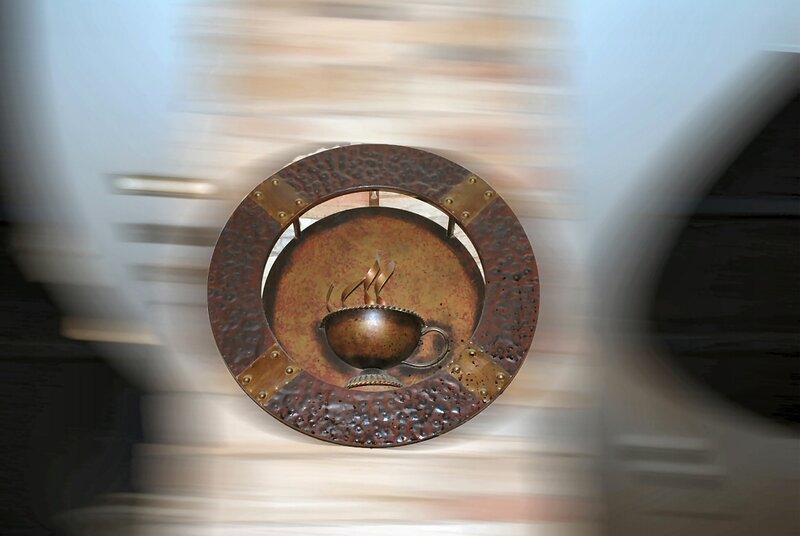 Metal Coffee Cup Art