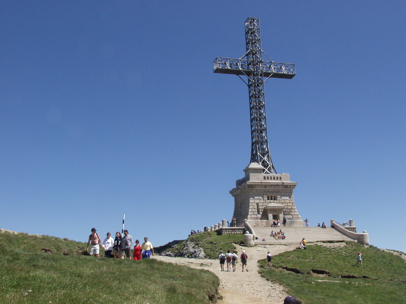 Metal Cross on Hill