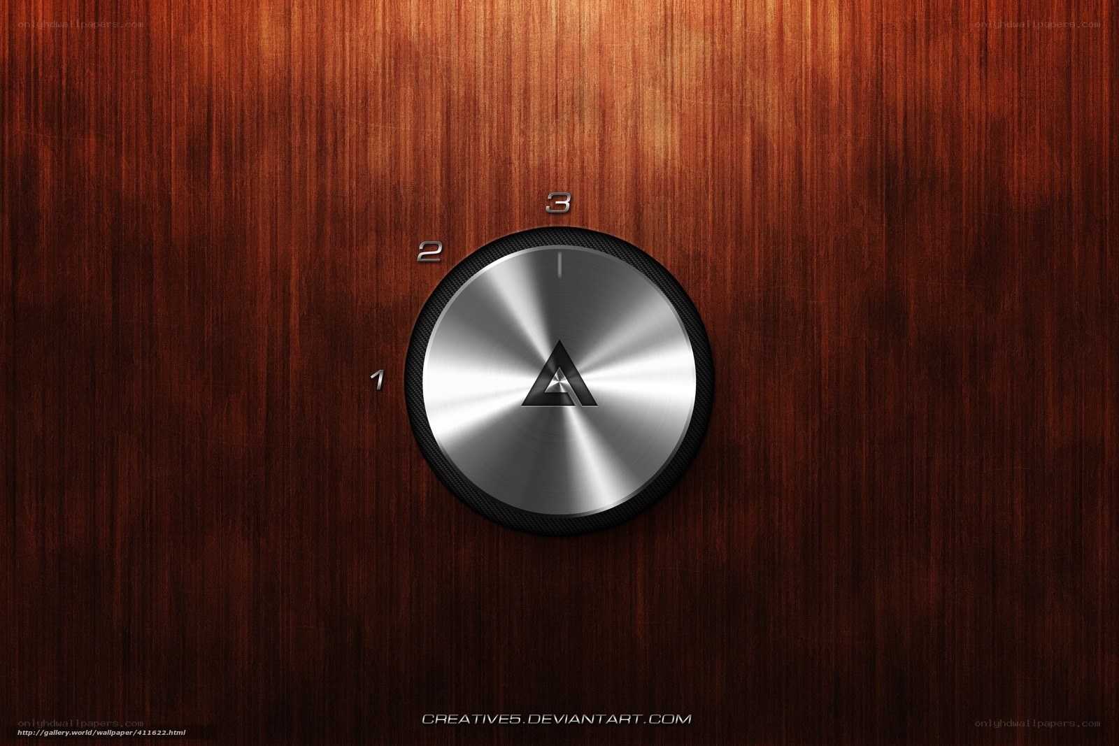 metal dial on wood background
