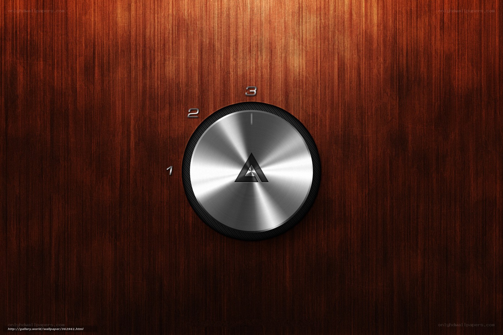 metal dial on wood background