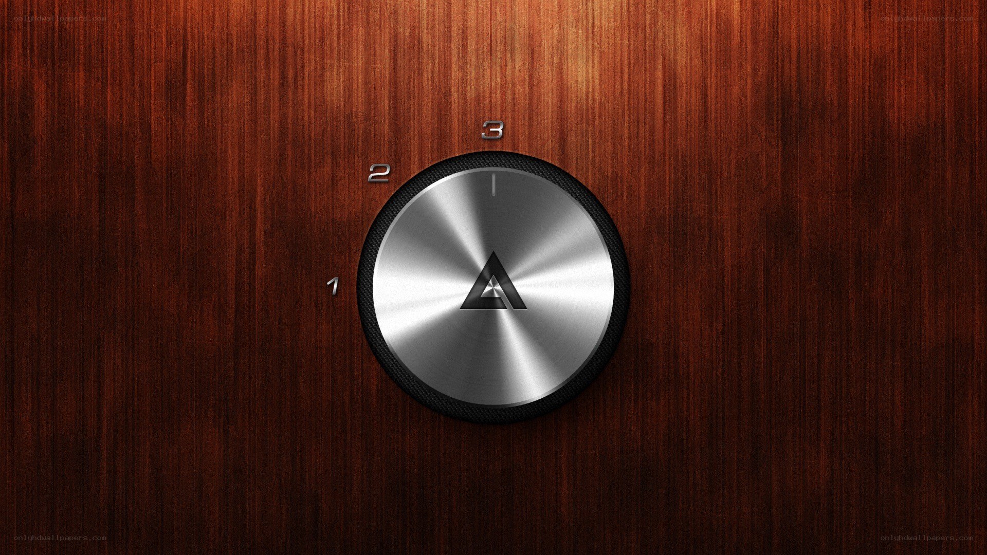 metal dial on wooden surface