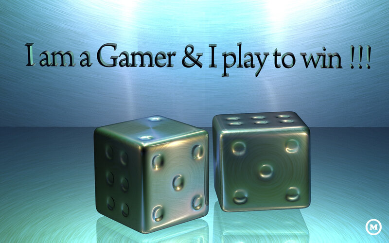 Metal Dice on Surface