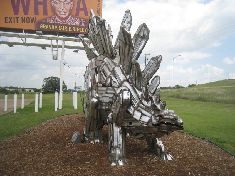 Metal Dinosaur Sculpture