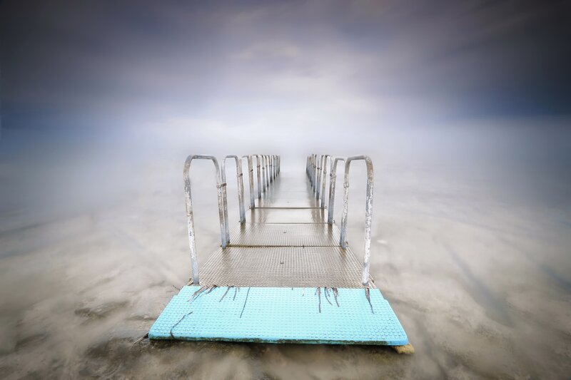 Metal Dock in Water