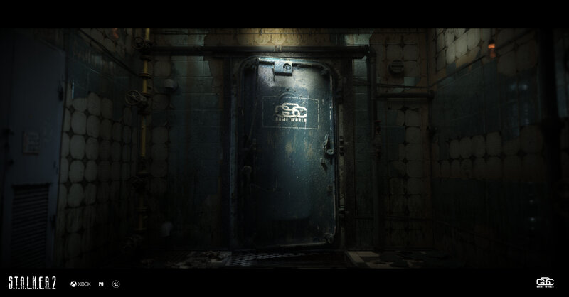 Metal Door in Corridor