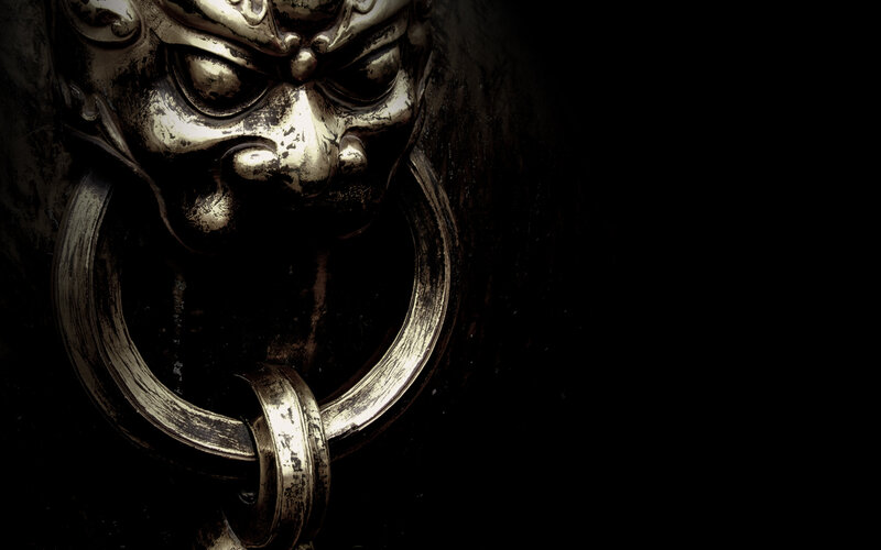 Metal Door Knocker — Black
