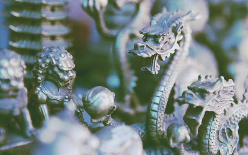 Metal Dragon Figurines
