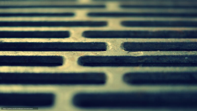 Metal Drain Grate — Gray