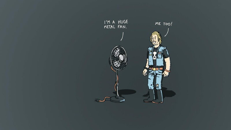 Metal fan joke cartoon