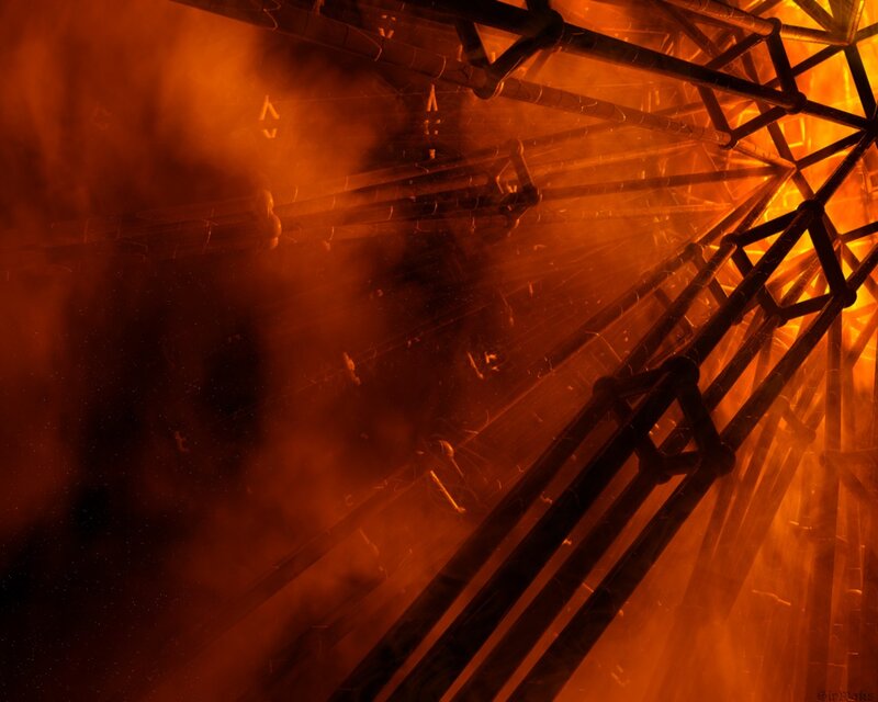 Metal Framework in Fire