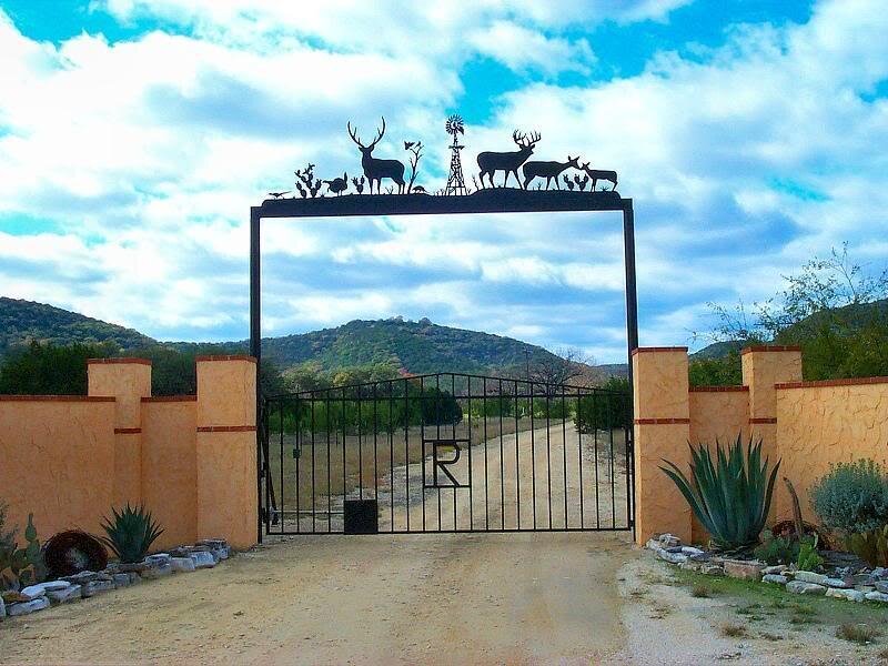 Metal Gate with Deer Silhouettes