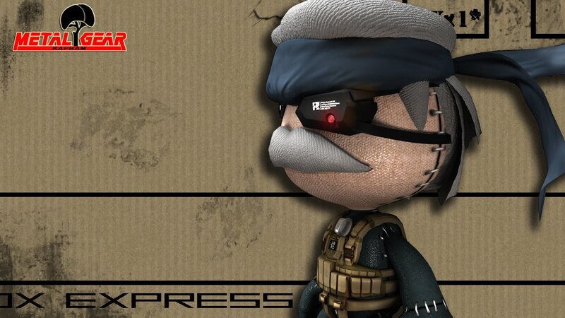 Metal Gear character in cardboard style