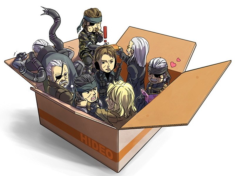 Metal Gear characters in a box