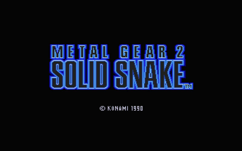 Metal Gear Solid 2 title screen