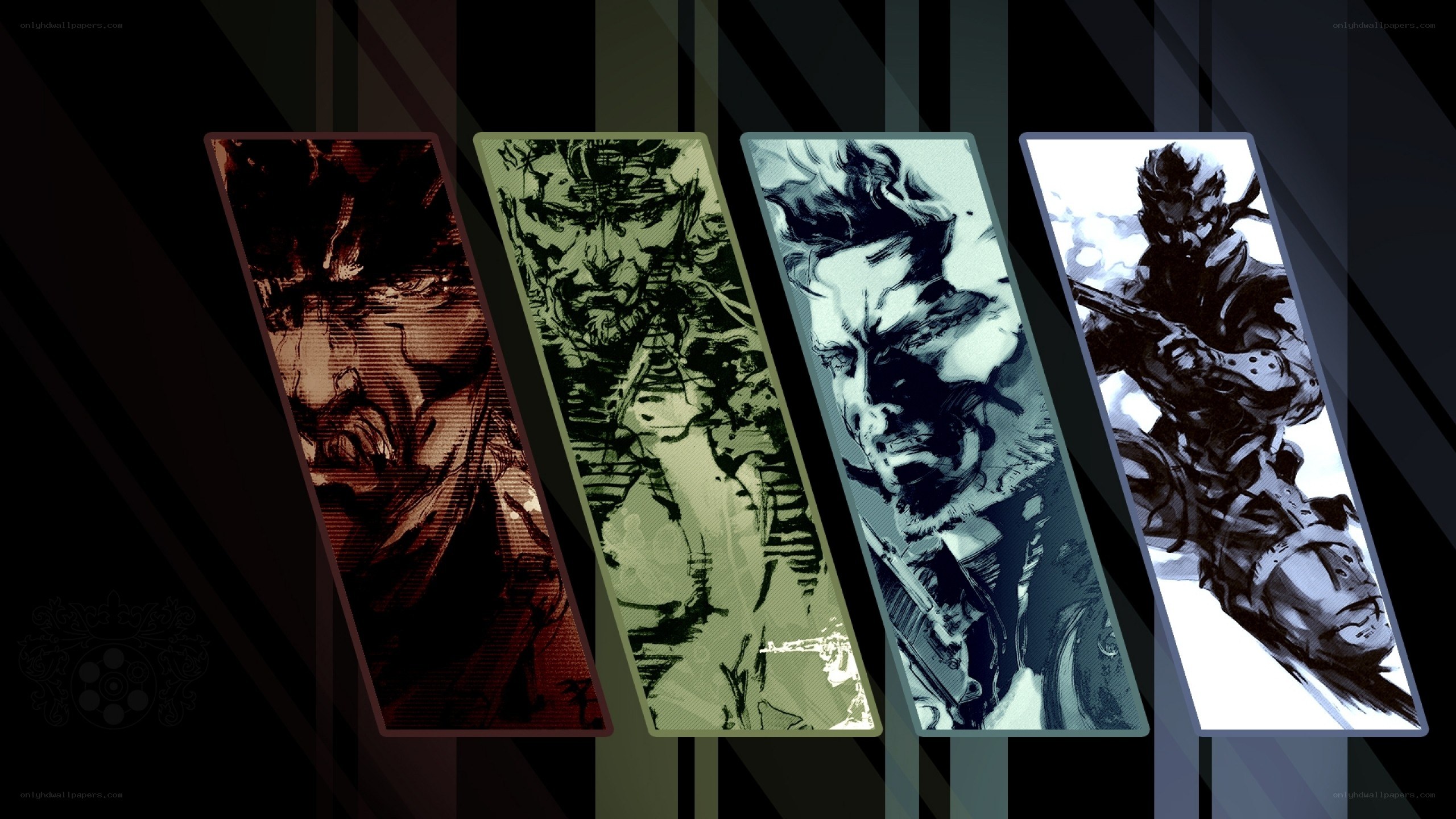 Metal Gear Solid character art collage
