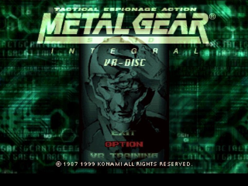 Metal Gear Solid Integral VR-Disc title screen