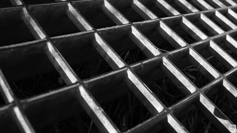 metal grate grid close-up