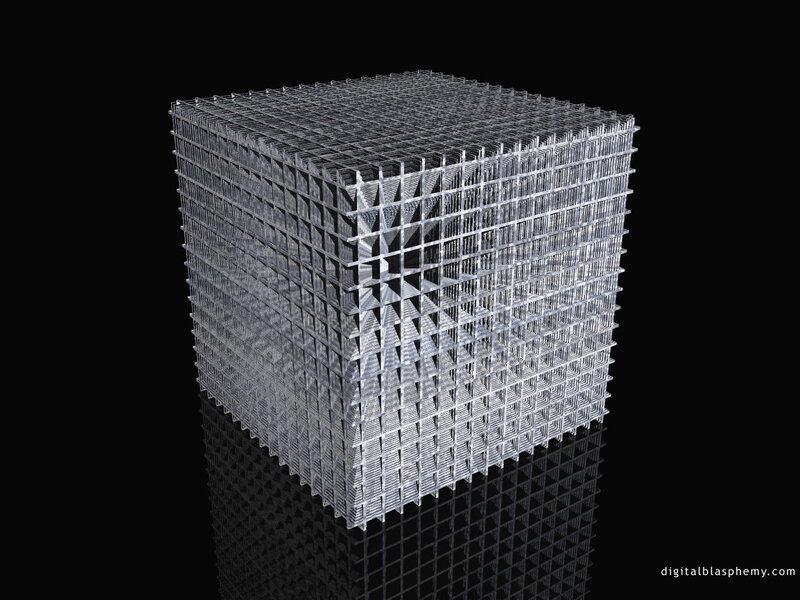 Metal Grid Cube