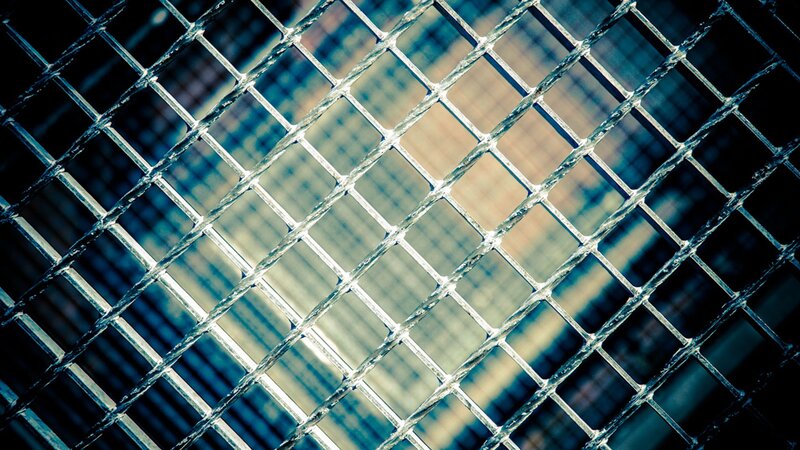 metal grid fence pattern