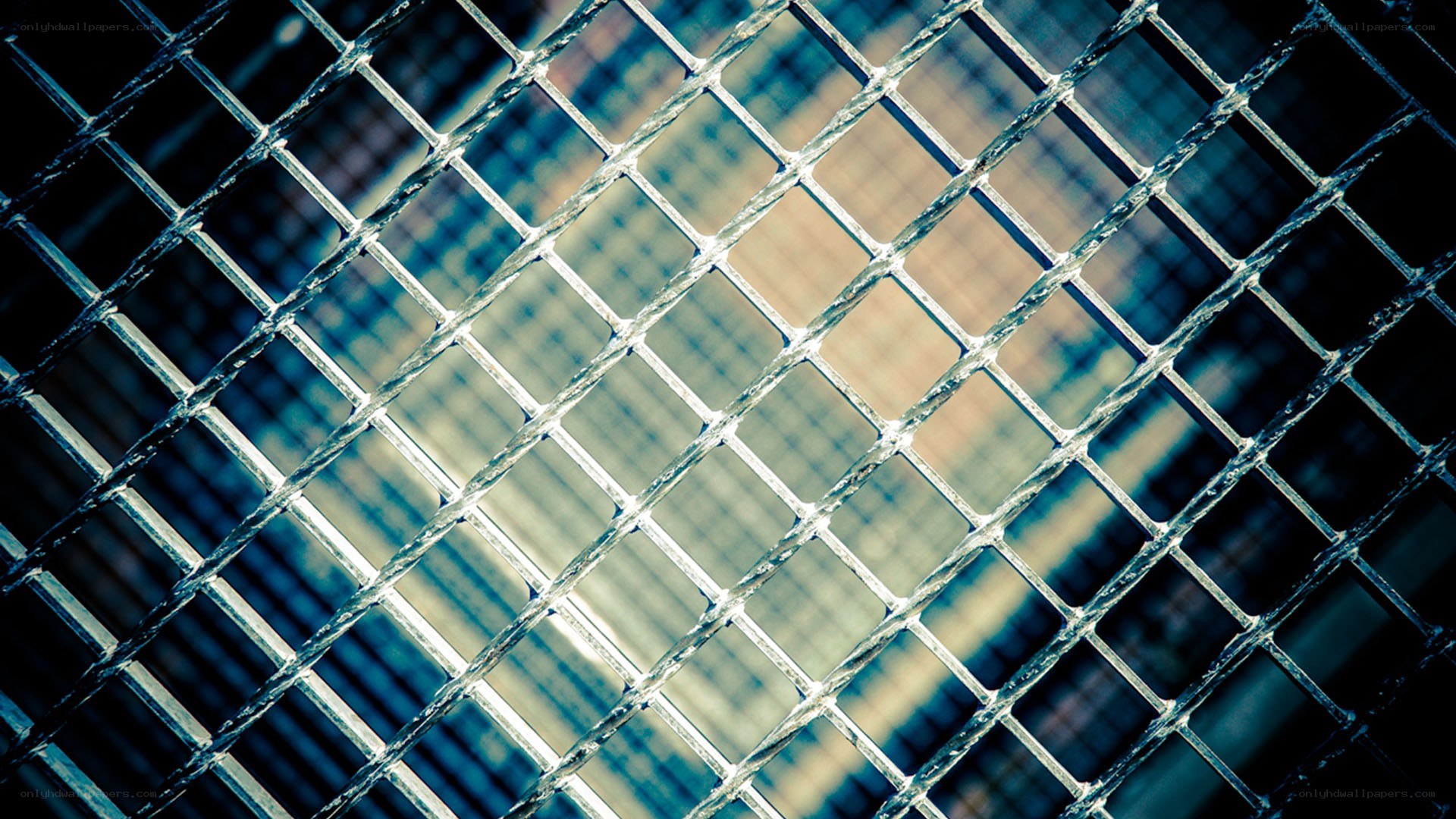 metal grid fence pattern