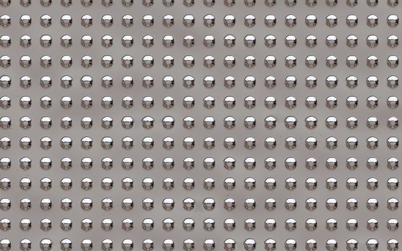 metal grid with rivets
