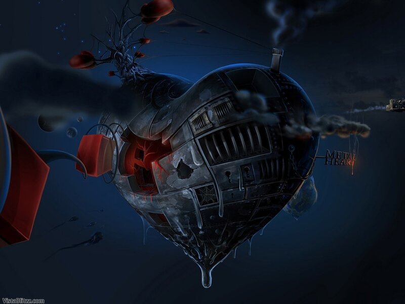 Metal Heart Airship — Blue