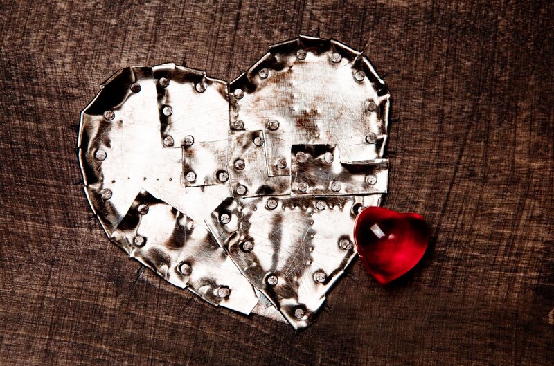 Metal Heart Sculpture