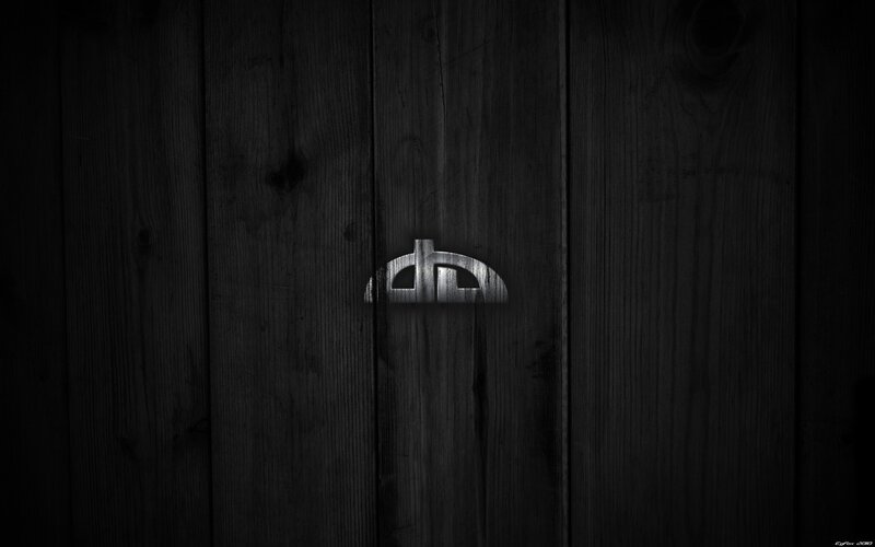 Metal Logo on Wood
