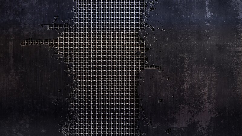 Metal Mesh on Dark Surface