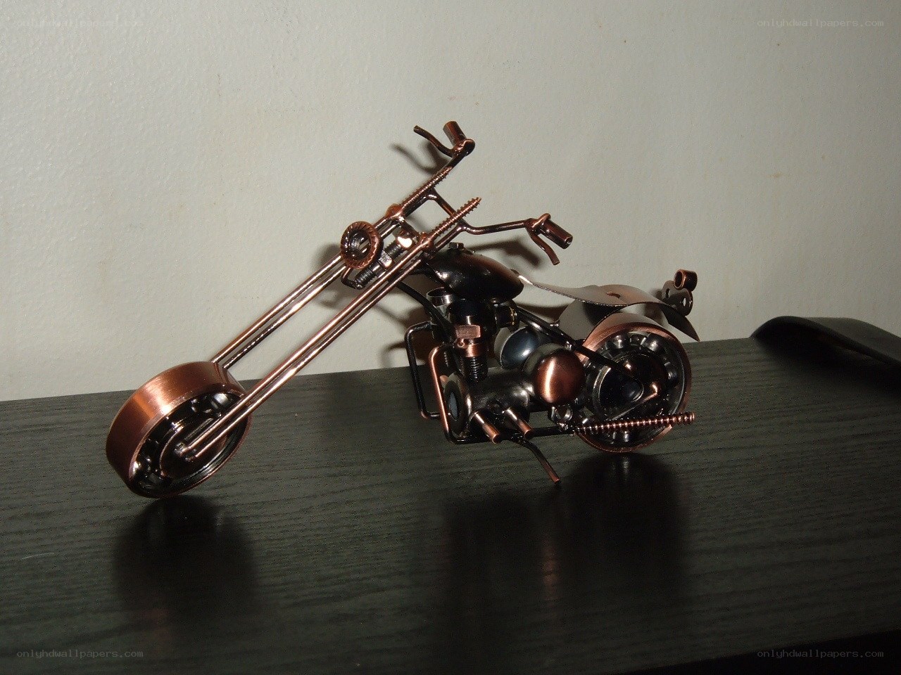 metal motorcycle sculpture