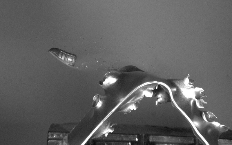 Metal object shattering on impact