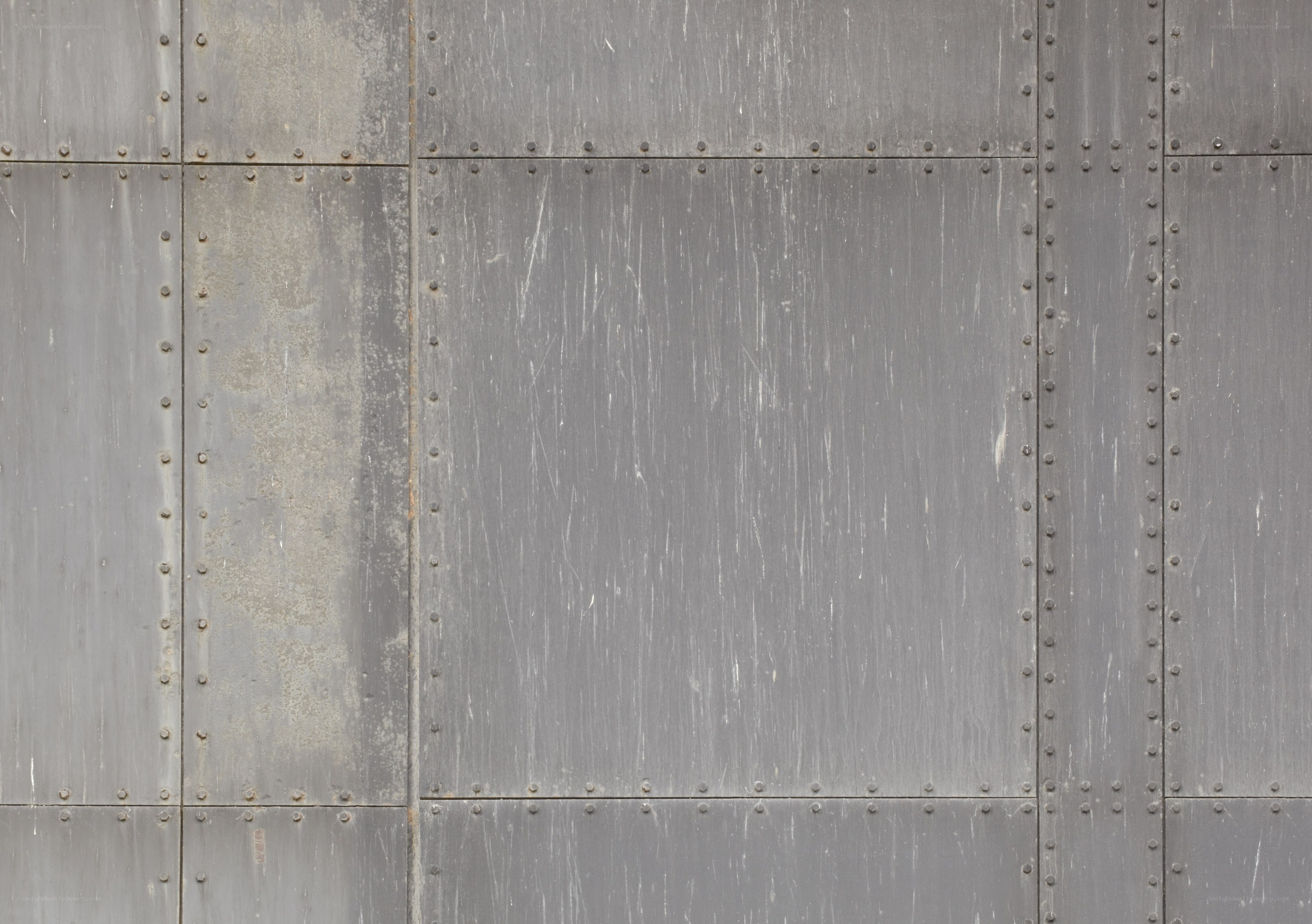 metal panel with rivets