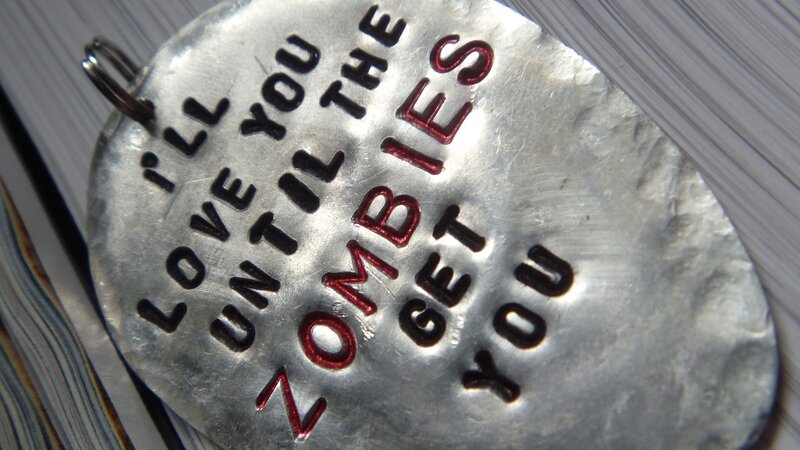 Metal Pendant with Text