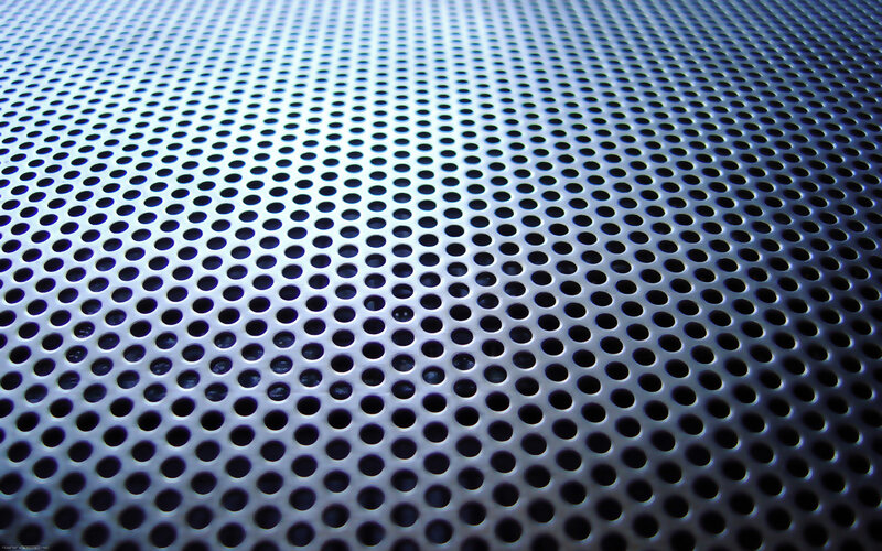 metal perforated surface
