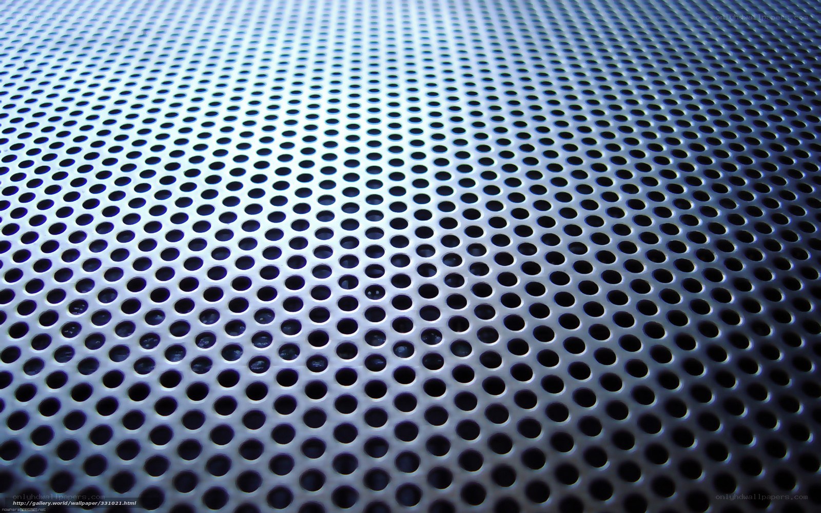 Metal perforated surface