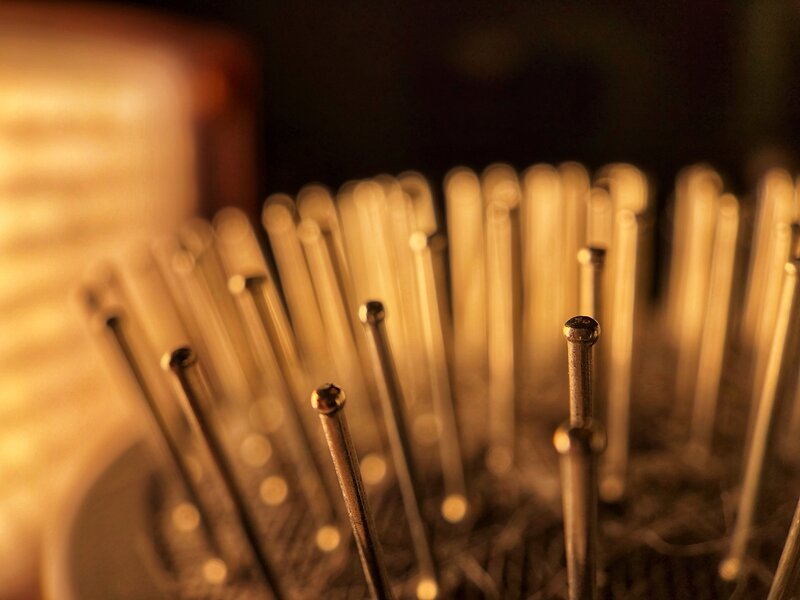 Metal Pins in Holder